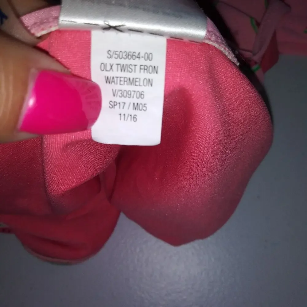 Old Navy Girls OLX Twist Front Watermelon Print 2 Piece Swimsuit Size XL